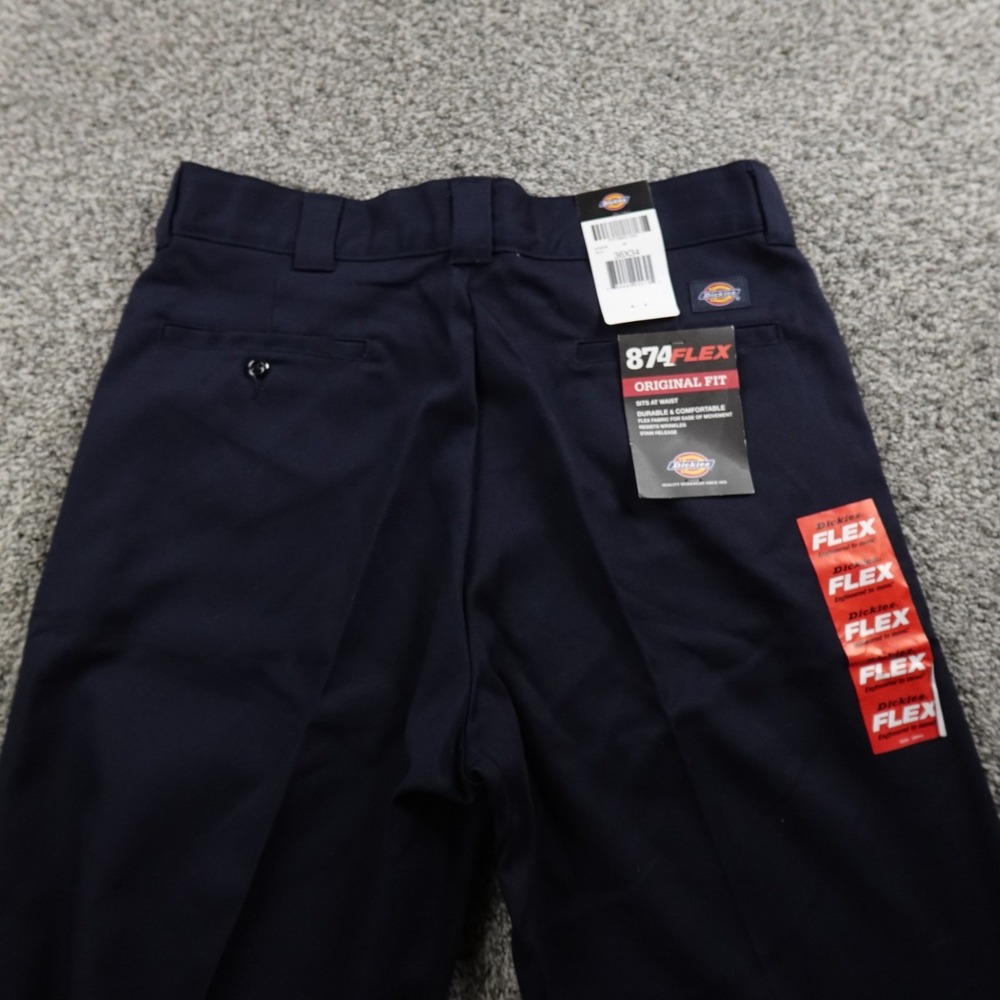 NEW Dickies Pants Mens 36X34 Blue Chino Trousers 874 Flex Straight Work Flat NWT